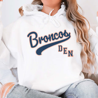 Broncos Script DEN Graphic Hoodie