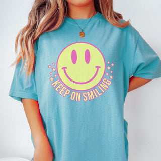 Keep On Smiling Comfort Color Tee