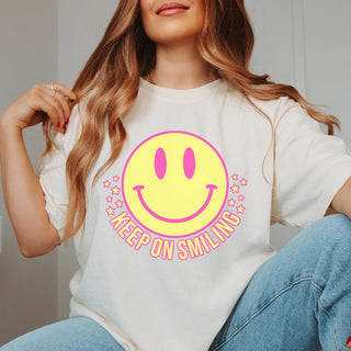 Keep On Smiling Comfort Color Tee