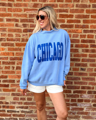 Chicago Blue Mockneck Sweatshirt