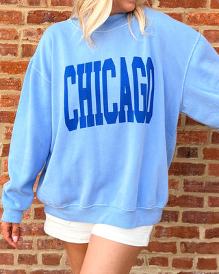 Chicago Blue Mockneck Sweatshirt