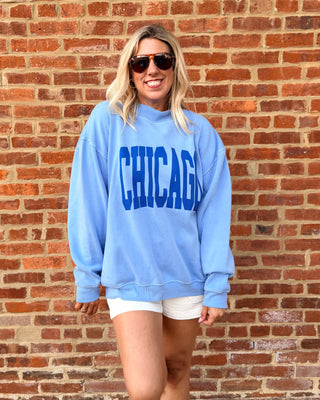 Chicago Blue Mockneck Sweatshirt