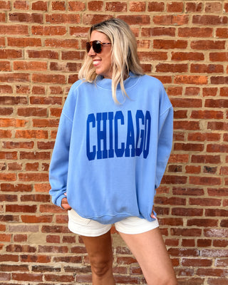 Chicago Blue Mockneck Sweatshirt