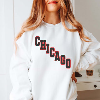 Diagonal Chicago Graphic Sweatshirt