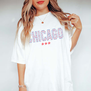 Chicago Plaid Comfort Color Graphic Tee