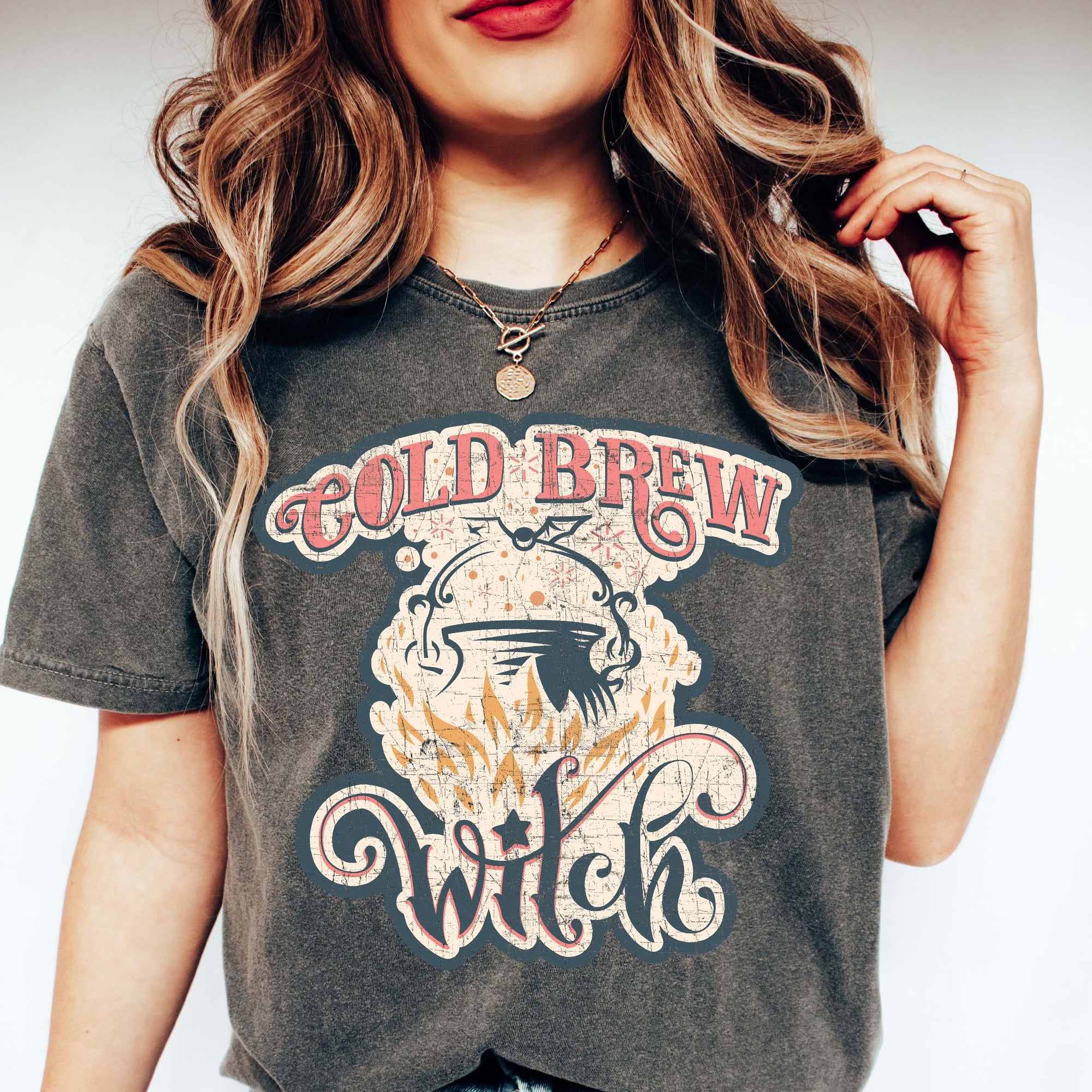 Cold Brew Witch Comfort Colors Tee - Limeberry Designs
