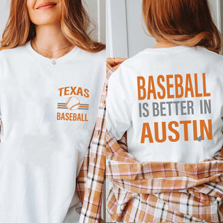 Custom Baseball Is Better Bella Graphic Tee With Front And Back Design