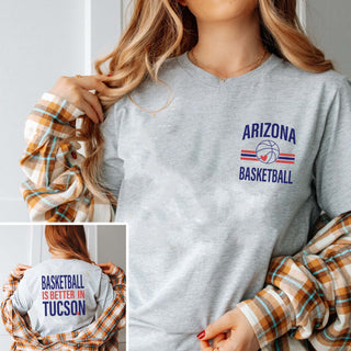 Custom Basketball Is Better Bella Graphic Tee With Front And Back Design
