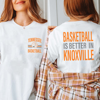 Custom Basketball Is Better Bella Graphic Tee With Front And Back Design