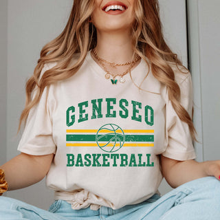 Custom Basketball Team With Stripes Bella Graphic Tee