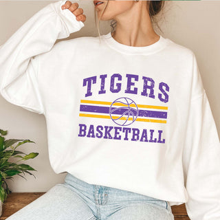 Custom Basketball Team With Stripes Graphic Sweatshirt