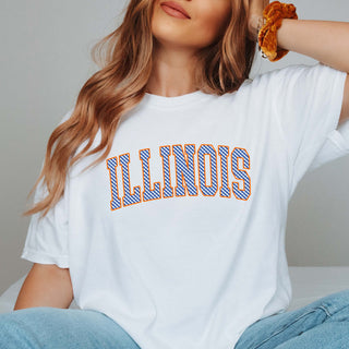 Custom Team Gingham Comfort Color Graphic Tee