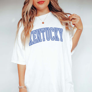 Custom Team Gingham Comfort Color Graphic Tee