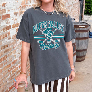Naper Valley Hockey Sticks Comfort Color Tee - Naper Valley Hockey