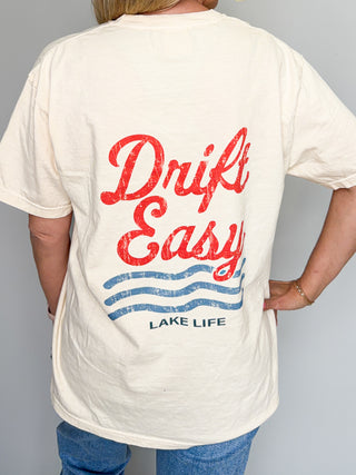 Drift Easy Lake Life Front & Back Comfort Color Graphic Tee