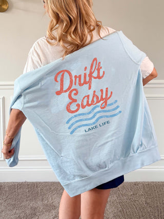 Drift Easy Lake Life Front & Back Comfort Color Graphic Sweatshirt