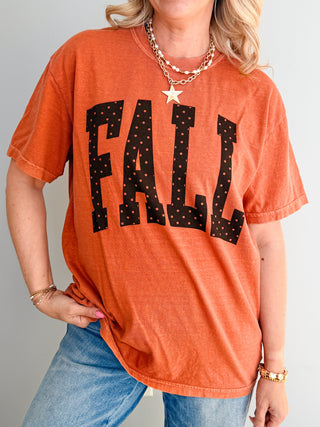 Fall Polka Dots Comfort Color Graphic Tee
