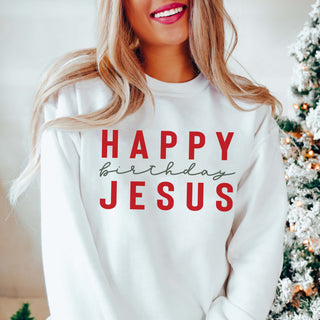 Happy Birthday Jesus Crew Sweatshirt