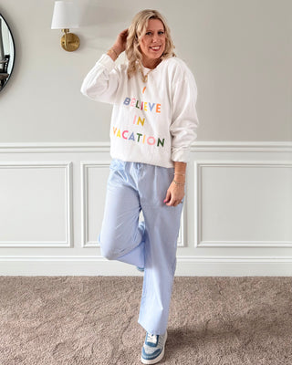 I Believe In Vacation Comfort Color Sweatshirt
