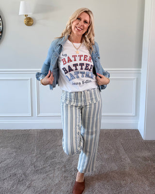 Hey Batter Graphic Bella Tee