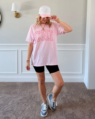 CHI Heart Pattern Comfort Color Graphic Tee