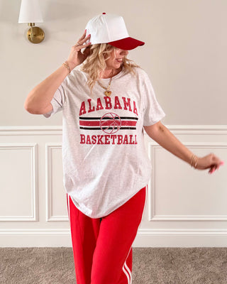 Custom Basketball Team With Stripes Bella Graphic Tee