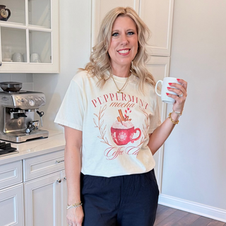 Peppermint Mocha Social Club Comfort Color Graphic Tee