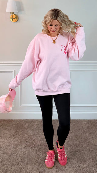 Queen Of Hearts Graphic Sweatshirt Front & Back Design