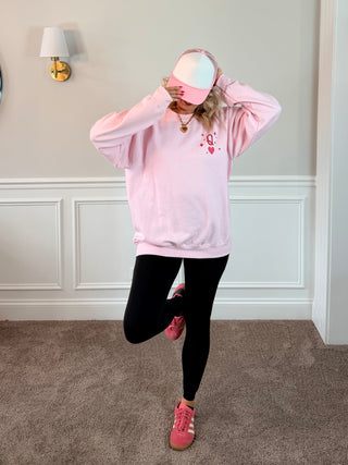 Queen Of Hearts Graphic Sweatshirt Front & Back Design