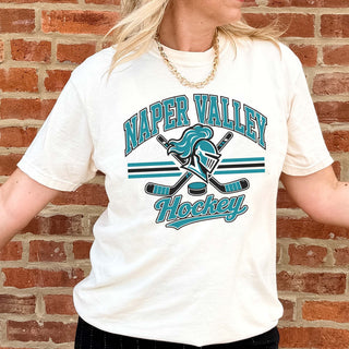 Naper Valley Hockey Sticks Comfort Color Tee - Naper Valley Hockey