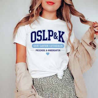 OSLP&K With Small Heart Tee - Our Savior Luther Preschool & Kindergarten