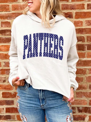 Oswego Panthers Polka Dot Raw Edge Hoodie