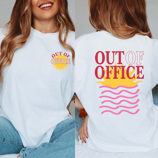 Out Of Office Front & Back Comfort Color Graphic Tee
