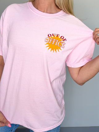 Out Of Office Front & Back Comfort Color Graphic Tee