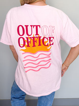 Out Of Office Front & Back Comfort Color Graphic Tee