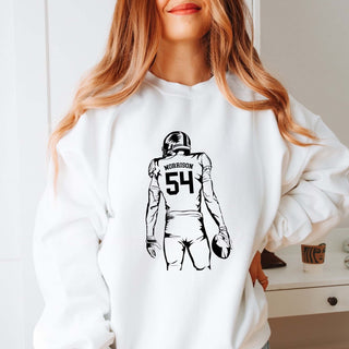 Personalized Football Player Graphic Sweatshirt
