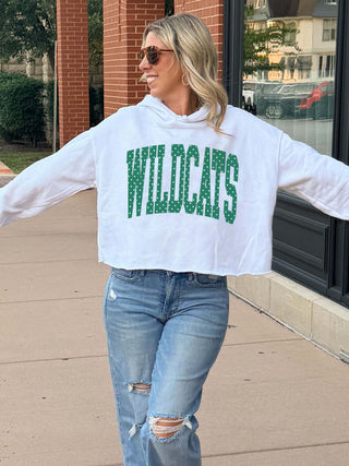 Plainfield Central Wildcats Polka Dot Raw Edge Hoodie
