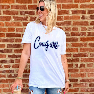 Plainfield South Cougars Script Mascot Comfort Colors Tee