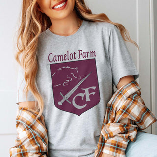 Camelot Farms Solid Maroon Crest Tee