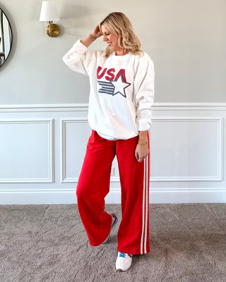 USA Large Star Graphic Sweatshirt
