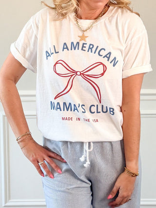 All American Mamas Club Graphic Comfort Color Tee - Limeberry Designs