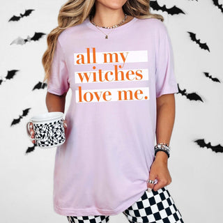 All My Witches Love Me Wholesale Bella Graphic Tee - Fast Shipping - Limeberry Designs