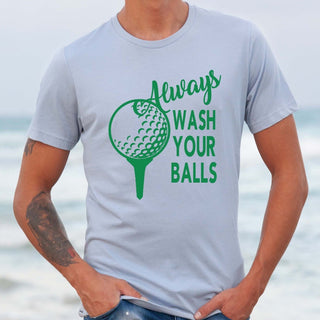 Always Wash Your Balls Golf Graphic Tee - Limeberry Designs