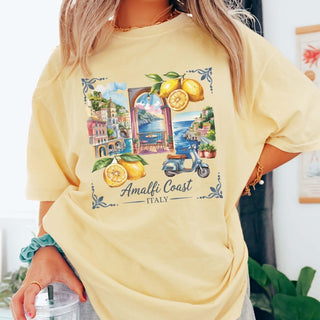 Amalfi Coast Italy Scenes Comfort Color Tee - Limeberry Designs