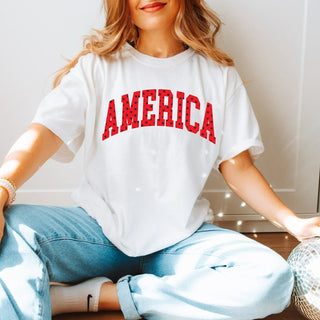 America Star Pattern Comfort Color Graphic Tee - Limeberry Designs