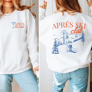 Apres Ski Club Front And Back Graphic Sweatshirt - Limeberry Designs