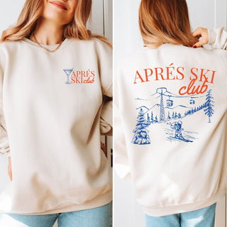 Apres Ski Club Front And Back Graphic Sweatshirt - Limeberry Designs