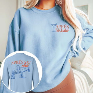 Apres Ski Club Front And Back Graphic Sweatshirt - Limeberry Designs