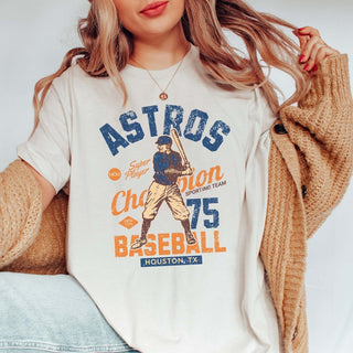 Astros Vintage Baseball Team Tee - Limeberry Designs