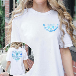 Autism Awareness Front & Back Designs Comfort Color Tee - Limeberry Designs